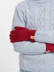 Бордовый перчатки детские