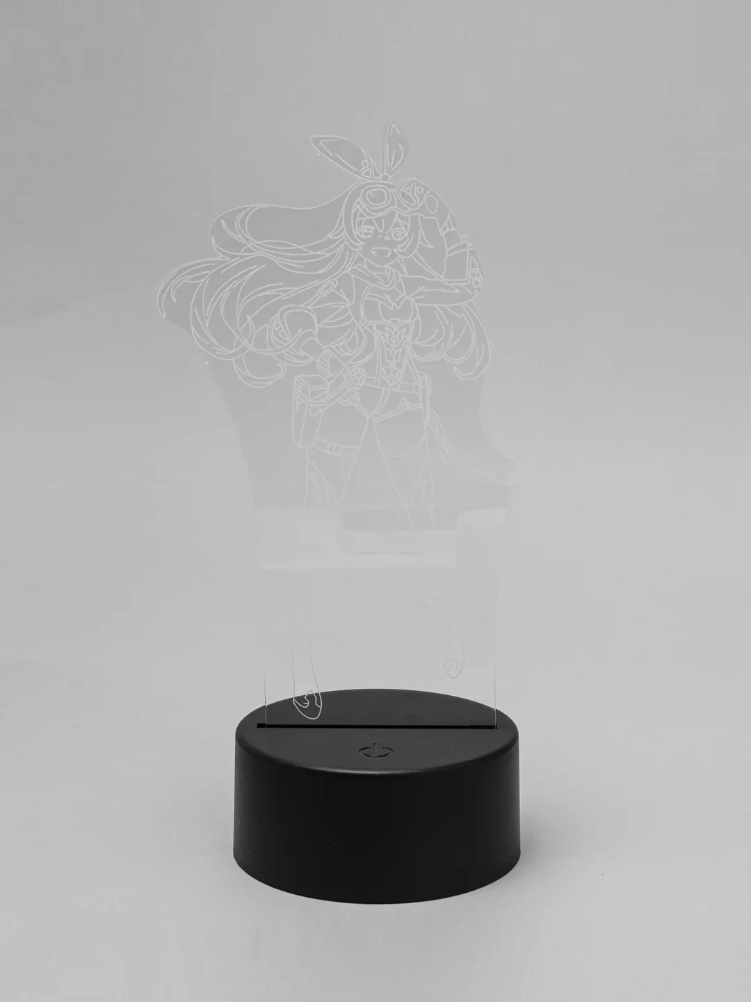 Синий светильник ночник 3D "Genshin Impact", светодиодная настольная лампа с USB
