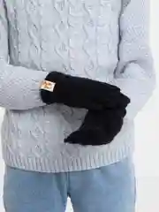 Черный перчатки детские