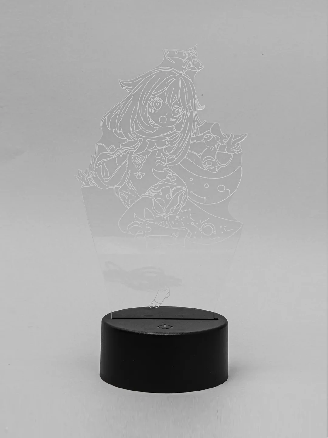Фиолетовый светильник ночник 3D "Genshin Impact", светодиодная настольная лампа с USB