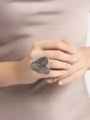 Серебряный кольцо крылья ангела
