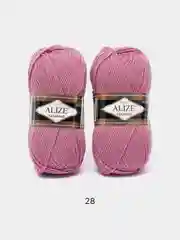 Розовый пряжа Alize Lanagold, комплект 2 штуки, 3 штуки, 49% шерсть, 51% акрил, 100 г, 240 м, Ч2