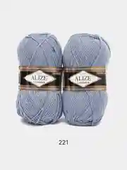 Синий меланж пряжа Alize Lanagold, комплект 2 штуки, 3 штуки, 49% шерсть, 51% акрил, 100 г, 240 м, Ч2