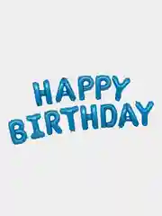 Светло-синий гирлянда из воздушных шариков Happy Birthday, гирлянда-растяжка, шары на день рождения