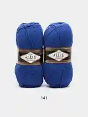 Синий пряжа Alize Lanagold, комплект 2 штуки, 3 штуки, 49% шерсть, 51% акрил, 100 г, 240 м,Ч1