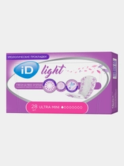 Урологические прокладки для женщин iD Light Ultra mini 28 шт