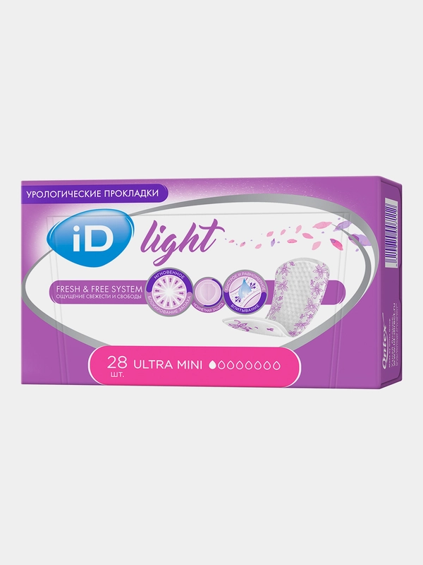 Урологические прокладки для женщин iD Light Ultra mini 28 шт