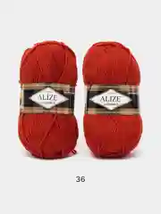 Терракотовый пряжа Alize Lanagold, комплект 2 штуки, 3 штуки, 49% шерсть, 51% акрил, 100 г, 240 м,Ч1