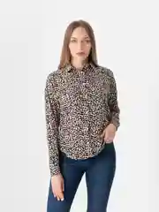 Бежевый блузка женская, с принтом