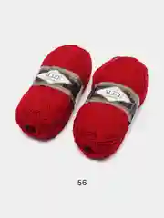 Красный пряжа Alize Lanagold, комплект 2 штуки, 3 штуки, 49% шерсть, 51% акрил, 100 г, 240 м,Ч1