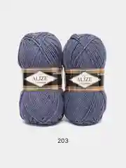 Синий меланж пряжа Alize Lanagold, комплект 2 штуки, 3 штуки, 49% шерсть, 51% акрил, 100 г, 240 м,Ч1