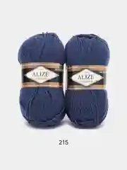 Темно-синий пряжа Alize Lanagold, комплект 2 штуки, 3 штуки, 49% шерсть, 51% акрил, 100 г, 240 м,Ч1