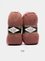 Коралловый меланж пряжа Alize Lanagold, комплект 2 штуки, 3 штуки, 49% шерсть, 51% акрил, 100 г, 240 м,Ч1