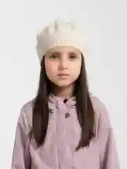 Светло-жёлтый берет,осенне-зимний детский ,шапка детская вязаная, детская мягкая шерстяная шапка