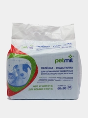 Пеленка впитывающая одноразовая Petmil для животных, 60х90 см, 30 штук