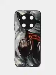 Бордовый чехол с рисунком на Huawei Nova Y90