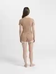 Карамельный пижама женская, с шортами