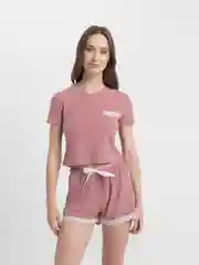 Конфетный пижама женская, с шортами