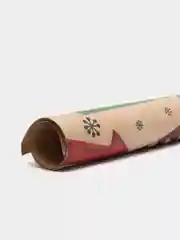 Лесной зеленый крафтовая подарочная упаковочная бумага новогодняя с различным принтом Новый Год 1 лист
