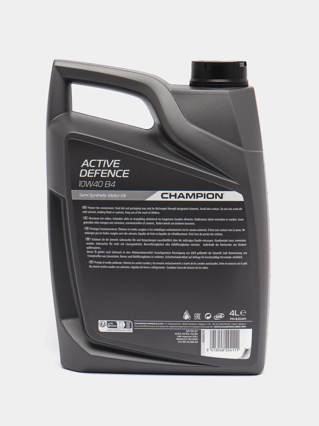 Автомобильное моторное масло Champion Active Defence, 10w40 B4 SN/CF, 4 л