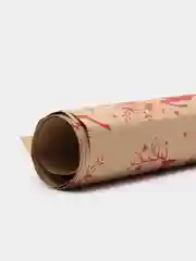 Карамельный крафтовая подарочная упаковочная бумага новогодняя с различным принтом Новый Год 1 лист