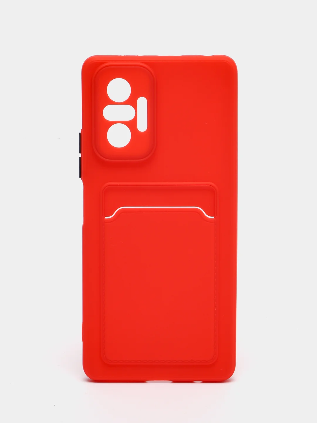Красный чехол XIAOMI Redmi Note 10 Pro с карманом для пластиковой карты
