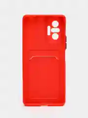 Красный чехол XIAOMI Redmi Note 10 Pro с карманом для пластиковой карты