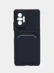 Темно-синий чехол XIAOMI Redmi Note 10 Pro с карманом для пластиковой карты