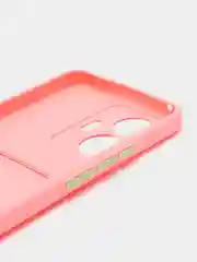 Розовый чехол VIVO T1 с защитой камеры и карманом для пластиковой карты