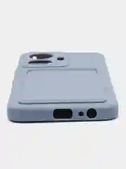Серый чехол VIVO T1 с защитой камеры и карманом для пластиковой карты
