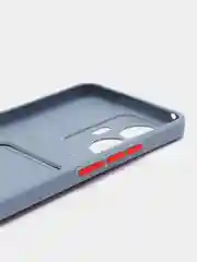 Серый чехол VIVO T1 с защитой камеры и карманом для пластиковой карты