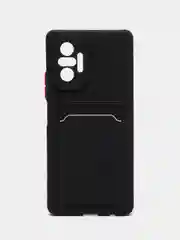 Угольный чехол XIAOMI Redmi Note 10 Pro с карманом для пластиковой карты