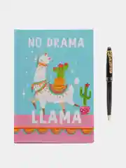 Женский подарочный набор "NO DRAMA. LLAMA": ежедневник, ручка