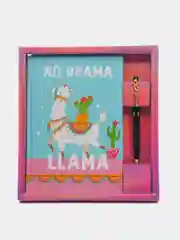Женский подарочный набор "NO DRAMA. LLAMA": ежедневник, ручка