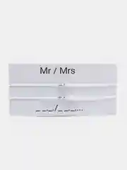 Белый парные браслеты Морзе "Mr/ Mrs"