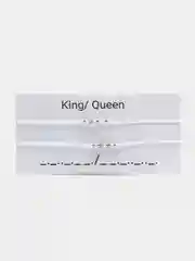 Белый парные браслеты Морзе "King/ Queen"
