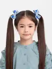 Лазурный бантик для волос