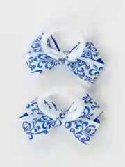 Лазурный бантик для волос