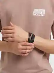Кожаный мужской браслет
