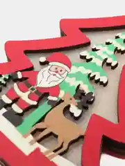 Красный новогодняя ёлочная игрушка из дерева, светящаяся ёлочная игрушка