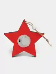 Алый новогодняя ёлочная игрушка из дерева, светящаяся ёлочная игрушка