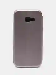 Серебряный чехол-книжка на Samsung Galaxy A5 2017 (A520), Самсунг Галакси А5 2017 (А520)