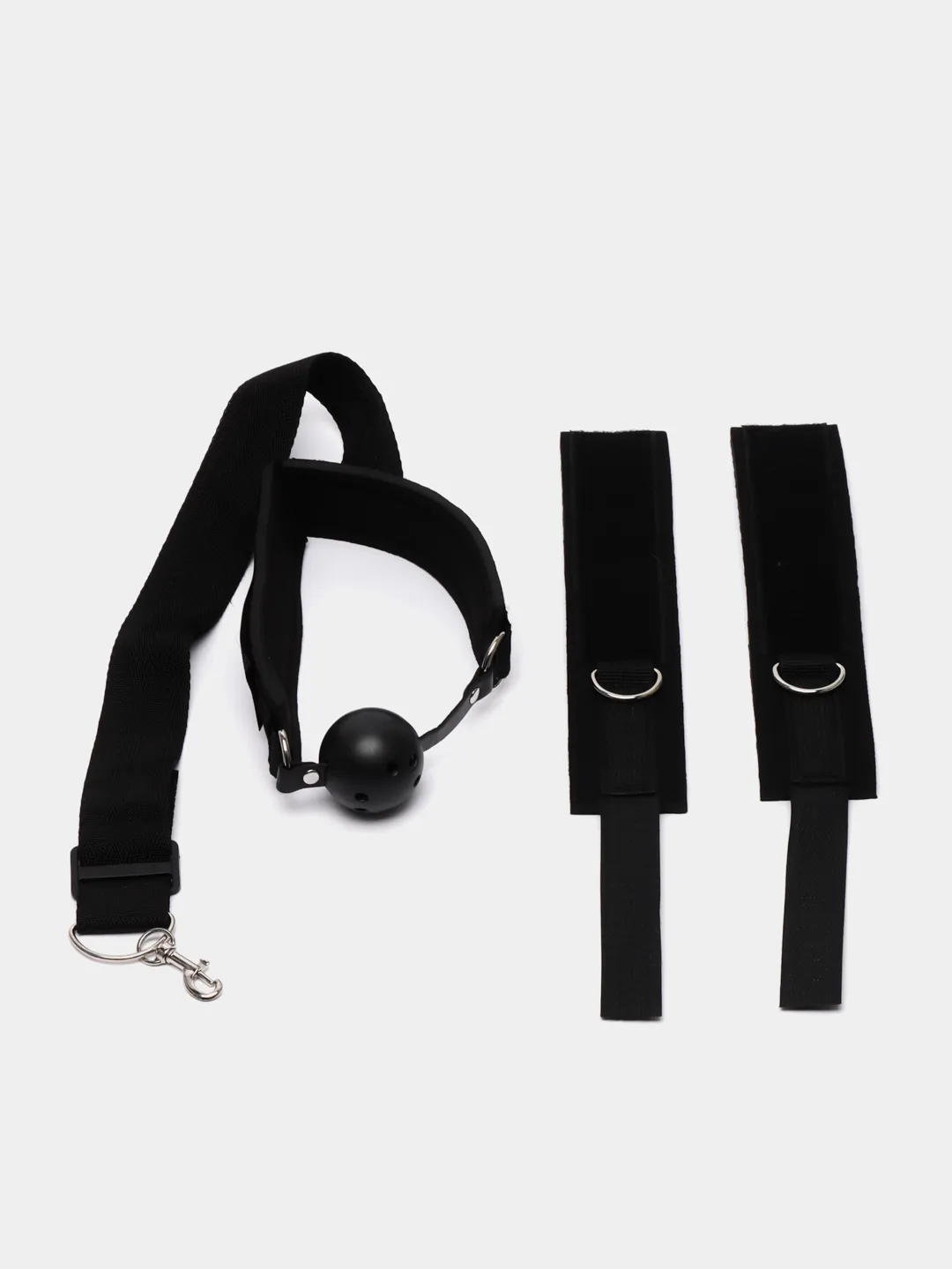 Бондаж для связывания рук и шеи с кляпом, ошейник и наручники БДСМ купить  по цене 189 ₽ в интернет-магазине KazanExpress