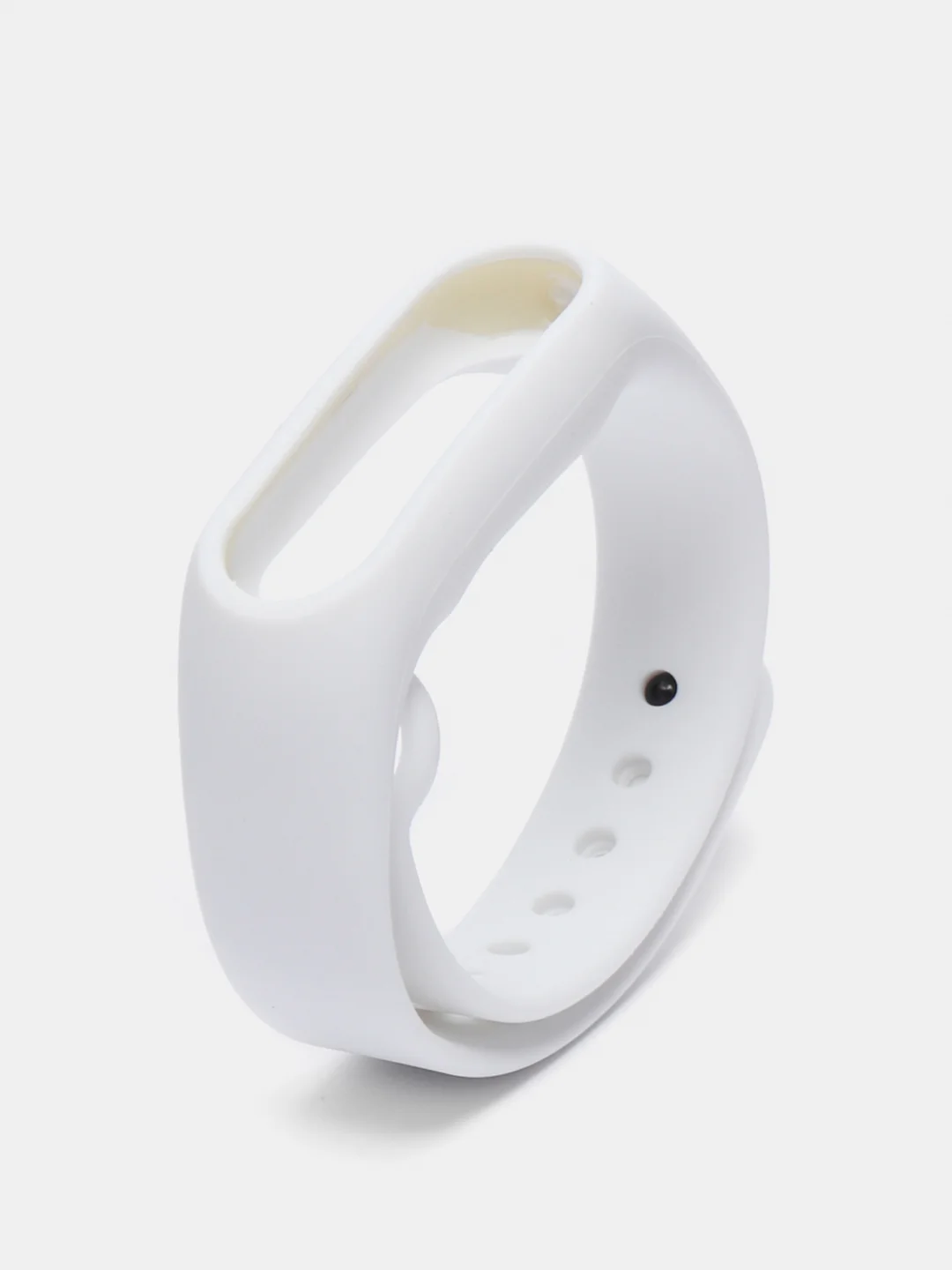 Белый силиконовый ремешок на Xiaomi Mi Band 2