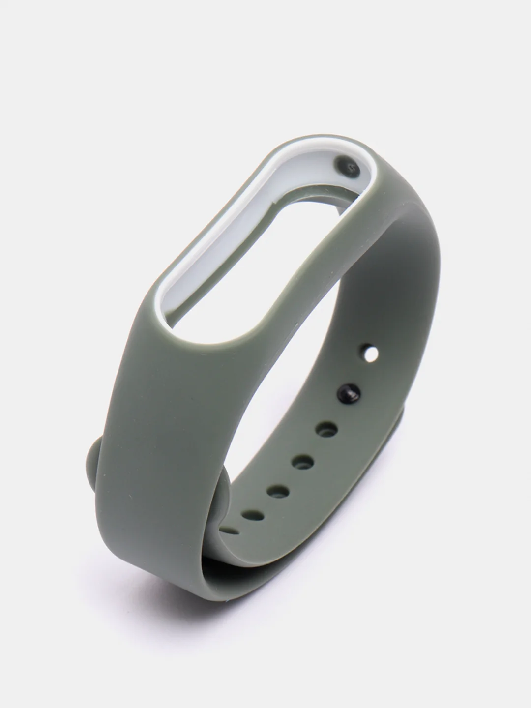 Зелёный хаки силиконовый ремешок на Xiaomi Mi Band 2