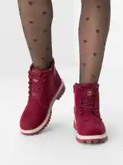 Вишнёвый ботинки женские