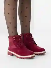 Вишнёвый ботинки женские