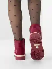 Вишнёвый ботинки женские