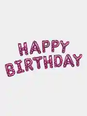 Розовый гирлянда из воздушных шариков Happy Birthday, гирлянда-растяжка, шары на день рождения