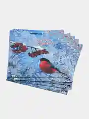 Синий новогодние пакеты, ламинированные, набор, 37 x 46 см
